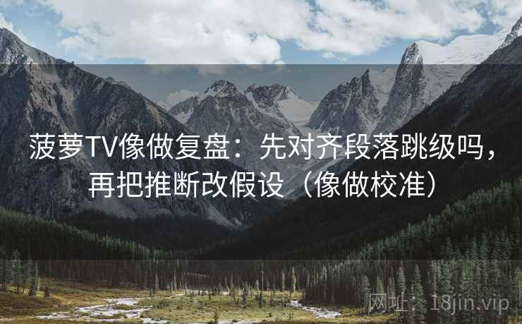 菠萝TV像做复盘：先对齐段落跳级吗，再把推断改假设（像做校准）
